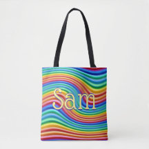 Individuelle Name Rainbow Pride Tote Bag.