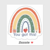 Individuelle Name Rainbow School Themed Inspivity Aufkleber (Blatt)