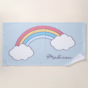Individuelle Name Rainbow Sky Strandtuch
