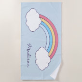 Individuelle Name Rainbow Sky Strandtuch (Vorderseite)