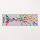Individuelle Name Rainbow Tree Gray Yogamatte (Vorderseite (Horizontal))
