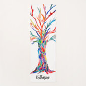 Individuelle Name Rainbow Tree Yogamatte (Vorderseite)
