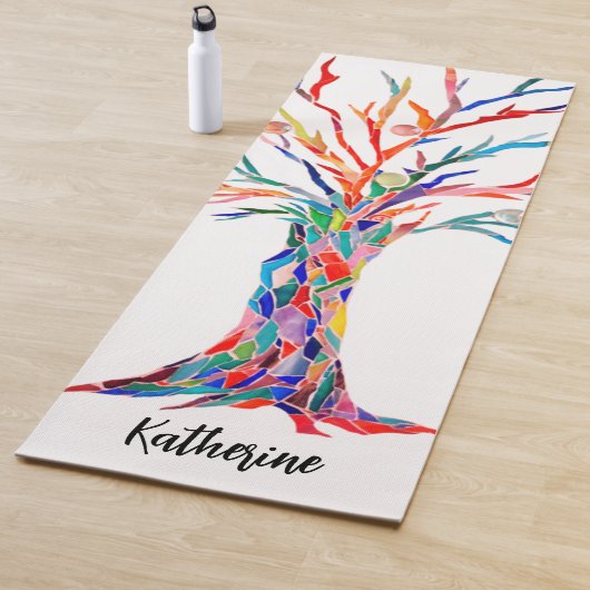 Individuelle Name Rainbow Tree Yogamatte (Beispiel)