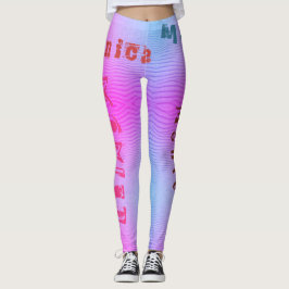 Individuelle Name Rainbow Wüste Leggings