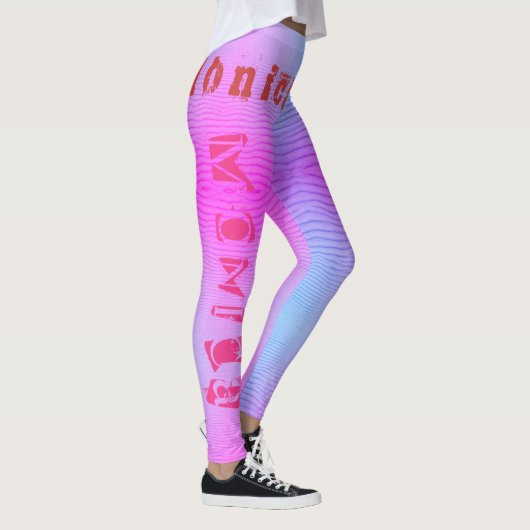 Individuelle Name Rainbow Wüste Leggings (Rechts)