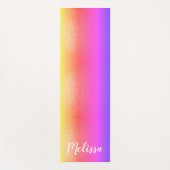 Individuelle Name Rainbow Yogamatte (Vorderseite)