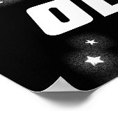 Individuelle Name-Raketenrakete Jungs schwarzes ro Poster (Ecke)