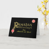 Individuelle Name Ramadan Blessings Gold auf schwa Karte (Gelbe Blume)