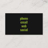 Individuelle Name Rasenpflege Visitenkarte (Rückseite)