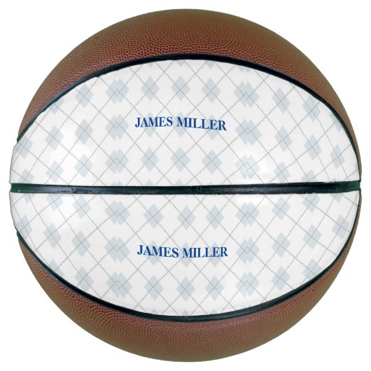 Individuelle Name-Rautenmuster Basketball (Vorderseite)