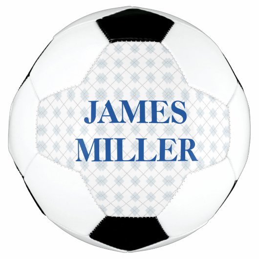 individuelle Name-Rautenmuster Fußball (Vorderseite)