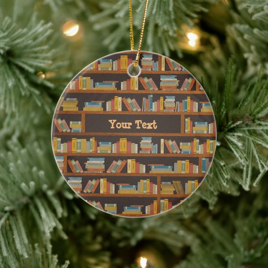 Individuelle Name Reader Bookaholic Books Lover Bo Keramik Ornament (Baum)