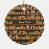 Individuelle Name Reader Bookaholic Books Lover Bo Keramik Ornament (Hinten)
