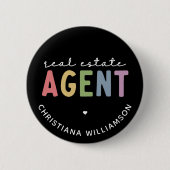 Individuelle Name Real Anwesen Agent | Geschenke v Button (Vorderseite)