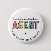 Individuelle Name Real Anwesen Agent | Geschenke v Button (Vorderseite)