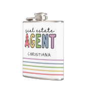 Individuelle Name Real Anwesen Agent | Geschenke v Flachmann (Links)