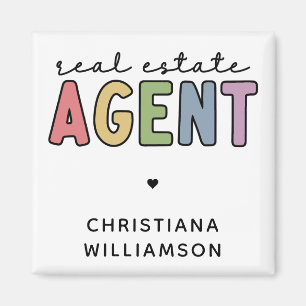 Individuelle Name Real Anwesen Agent Geschenke v Magnet
