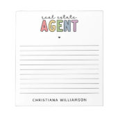 Individuelle Name Real Anwesen Agent | Geschenke v Notizblock (Vorderseite)