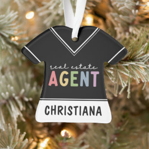 Individuelle Name Real Anwesen Agent Geschenke v Ornament