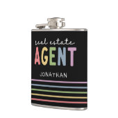 Individuelle Name Real Anwesen Agent | Realtor Gif Flachmann (Links)