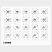 Individuelle Name-Rechenmuster Quadratischer Aufkleber (Blatt)