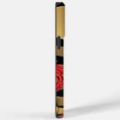 Individuelle Name Red and Gold Abstrakt Floral Ste Case-Mate iPhone Hülle (Rückseite / Rechts)