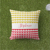 Individuelle Name Red Gold Glittery Herzstück Gesc Kissen (Golfball-Marker)