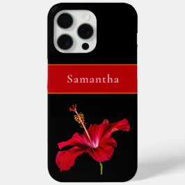 Individuelle Name Red Hibisken Blume Side Tropical Case-Mate iPhone Hülle