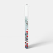 Individuelle Name Red Kardinal Bird Winter Snow Be Samsung Galaxy Hülle (Linke Seite)