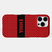Individuelle Name Red Lines iPhone Hülle (Rückseite (Horizontal))