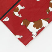 Individuelle Name Red Welsh Springer Spanier Hunde Fleecedecke (Ecke)