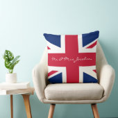 Individuelle Name Red White Blue UK Flag Kissen (Stuhl )