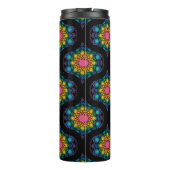 Individuelle Name Regenbogen Blumenbrunnen Mitte M Thermosbecher (Rückseite)