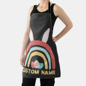 Individuelle Name Regenbogen Ei Bunny Ohr Niedlich Schürze (InSitu)