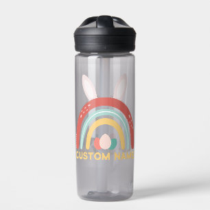 Individuelle Name Regenbogen Ei Bunny Ohr Niedlich Trinkflasche