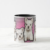 Individuelle Name Regenbogen und Welpen Tasse. Tas Tasse (Zentrum)