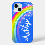Individuelle Name Regenbogenblau Case-Mate iPhone Hülle (Rückseite)