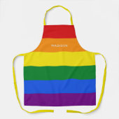 individuelle Name-Regenbogenfahne-Schürze Schürze (Vorderseite)