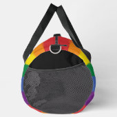 Individuelle Name-Regenbogenflagge Duffle Bag (Rechts)