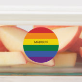 Individuelle Name-Regenbogenflagge Etiketten (Befestigt)
