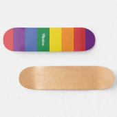 Individuelle Name-Regenbogenflagge Skateboard (Horizontal)