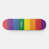 Individuelle Name-Regenbogenflagge Skateboard (Horizontal)