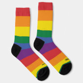 Individuelle Name-Regenbogenflagge Socken (Rechts)
