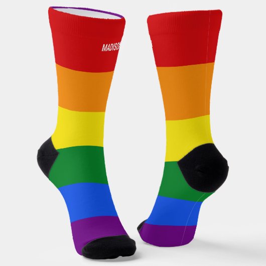 Individuelle Name-Regenbogenforelle Socken (Gewinkelt)
