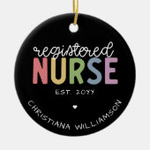 Individuelle Name Registriert Krankenversicherung  Keramik Ornament (Vorne)