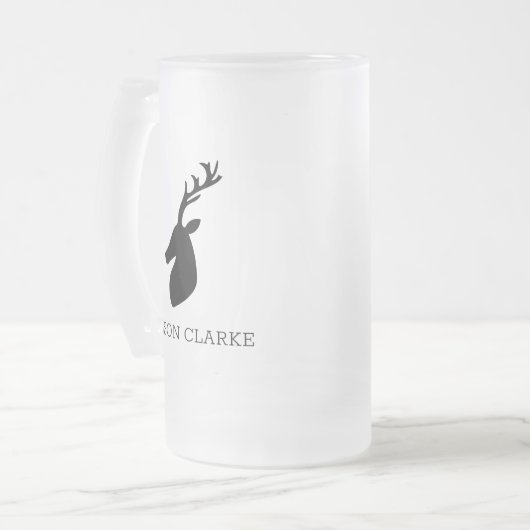 Individuelle Name Reindeer Mattglas Bierglas (Vorderseite Links)