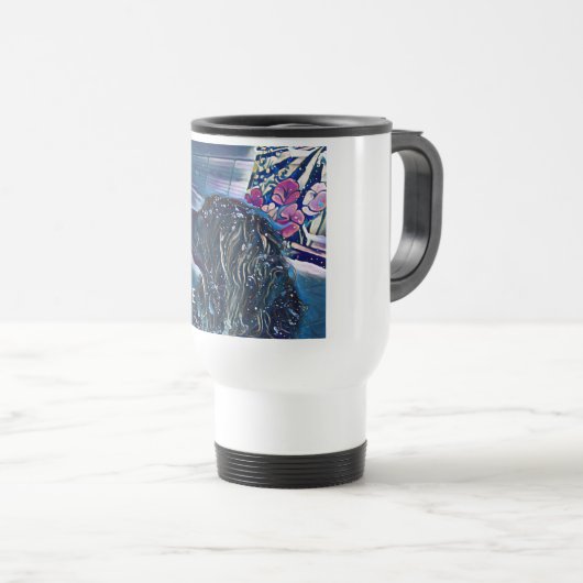 INDIVIDUELLE NAME REISE MUG MIT GOLDENRETRIEVER REISEBECHER (VorderseiteRechts)