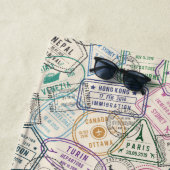 Individuelle Name Reisen Briefmarke Muster Badetuc Strandtuch (Beispiel)