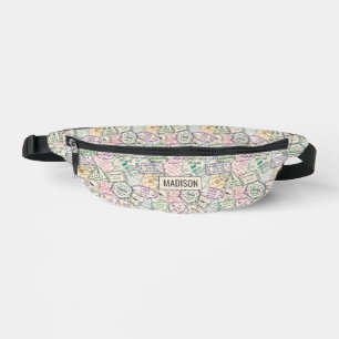Individuelle Name Reisen Briefmarke Muster Bauchtasche