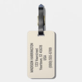 Individuelle Name Reisen Briefmarke Muster Gepäckanhänger (Rückseite vertikal)